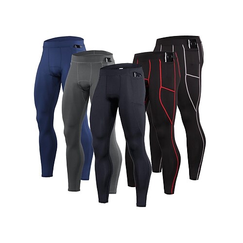 

Per uomo Pantaloni a compressione Pantaloni con tasca per telefono Livello Base Sportivo Athleisure Inverno Elastene Stretching a 4 vie Traspirante Asciugatura rapida Fitness Allenamento in palestra