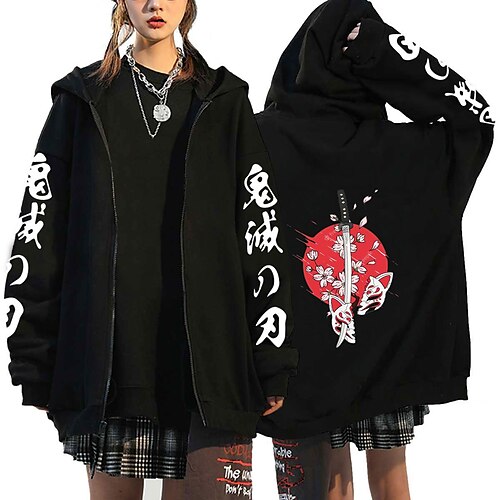 

Inspired by Demon Slayer Demon Slayer Corps Anime Cartoon Manga Anime Classic Street Style Outerwear For Men's Women's Unisex Adults' Hot Stamping 100% Polyester