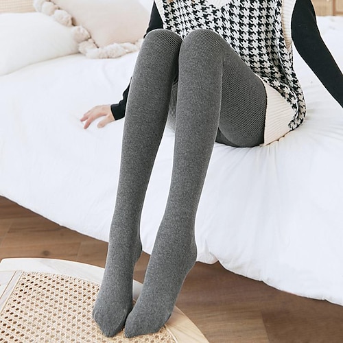 

Women's Fleece Pants Pantyhose Fleece lined Winter Tights Butt Lift Leg Shaping High Elasticity Dark Grey-Pantyhose Light Grey-Pantyhose Light Grey One Size-Fleece Lined