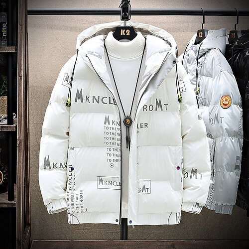 

Men's Coat Warm Sports & Outdoor Zipper Letter 3D Printed Graphic Hoodie Fashion Jacket Outerwear Long Sleeve Pocket Fall & Winter