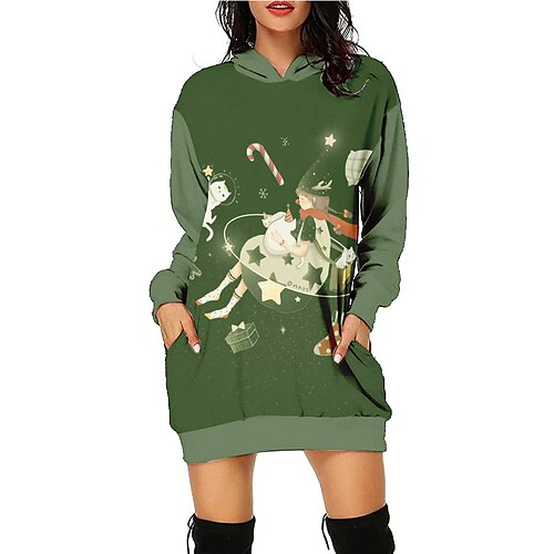 

Elf Masquerade Hoodie Women's Christmas Christmas Carnival Masquerade Adults' Christmas New Year Eve Polyester Top