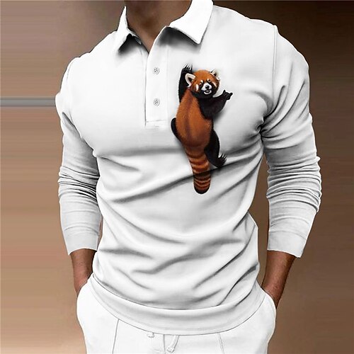 

Per uomo POLO Camicia da golf Golf Animali Stampe astratte Collo ripiegabile Verde Blu Arancione Bianco Stampa 3D Esterno Strada Manica lunga Bottone giù Stampa Abbigliamento Di tendenza Originale