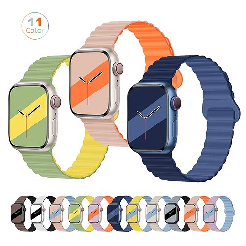 

1PC Smart Watch Band Compatible with Apple iWatch Series 8/7/6/5/4/3/2/1 / SE Sport Band for iWatch Smartwatch Strap Wristband Silicone Waterproof Luxury Adjustable