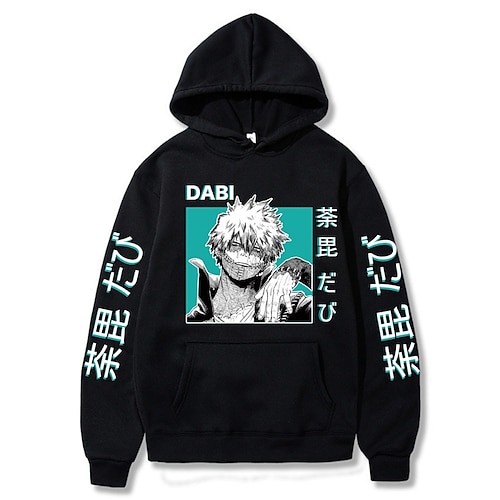 

Inspired by My Hero Academia Dabi Hoodie Cartoon Manga Anime Front Pocket Graphic Hoodie For Men's Women's Unisex Adults' Hot Stamping 100% Polyester