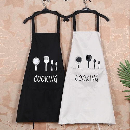 

Waterproof Chef Apron For Women and Men, Kitchen Cooking Apron, Personalised Gardening Apron with Pocket, Cotton Canvas Work Apron Cross Back Heavy Duty Adjustable
