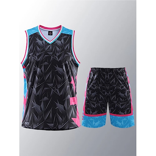

Unisex Tracksuit 2 Piece Athletic Sleeveless Breathable Quick Dry Soft Basketball Sportswear Activewear Black Green Orange