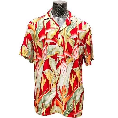 

Men's Shirt Aloha Shirt Floral Graphic Prints Turndown Green Black Blue Red 3D Print Outdoor Street Short Sleeve Button-Down Print Clothing Apparel Tropical Fashion Hawaiian Soft