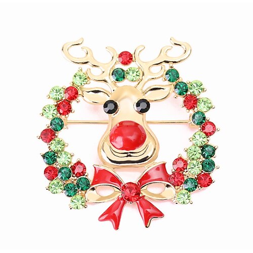 

Per uomo Natale Spilla Rosso albero di Natale Per Formale