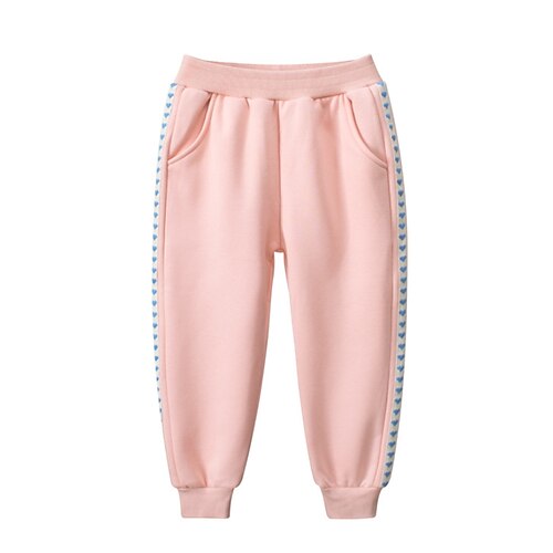 

Toddler Girls' Sweatpants Heart Sports Outdoor 3-7 Years Winter Pink Gray