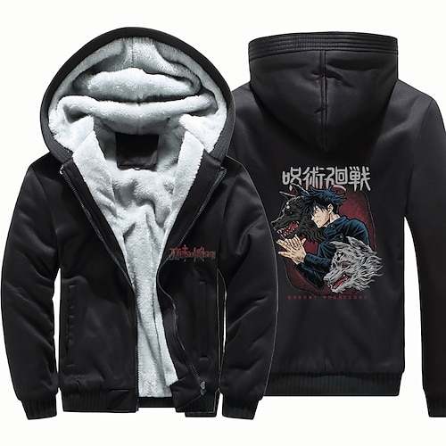 

Inspired by Jujutsu Kaisen Fushiguro Megumi Hoodie Anime Outerwear Anime Graphic Outerwear For Men's Women's Unisex Adults' Hot Stamping 100% Polyester Casual Daily