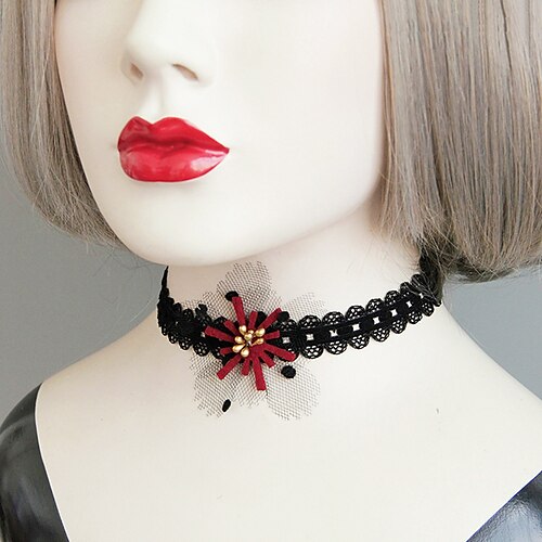 

Tattoo Choker Necklace Necklace Accessories Retro Vintage Punk & Gothic Steampunk Alloy For Goth Girl Cosplay Halloween Carnival Masquerade Women's Costume Jewelry Fashion Jewelry