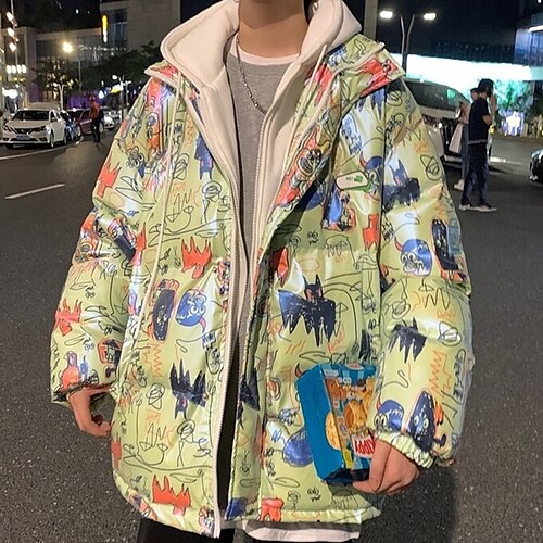 

Men's Coat Warm Sports & Outdoor Zipper Bat Hip-hop Graffiti 3D Printed Graphic Hoodie Fashion Jacket Outerwear Long Sleeve Pocket Fall & Winter