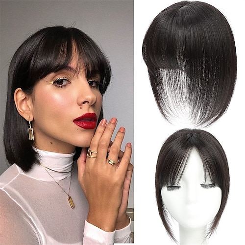 

Hair Toppers for Women Real Human Hair with Bangs Molefi Upgraded Topper Hair Extensions Top Hair Pieces for Thinning Hair Wiglets Premium Remy Hair Hair Loss Cover Gray Hair