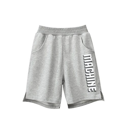 

Kids Boys Shorts Pocket Solid Color Breathable Soft Comfort Shorts School Neutral Fashion Blue Gray Mid Waist