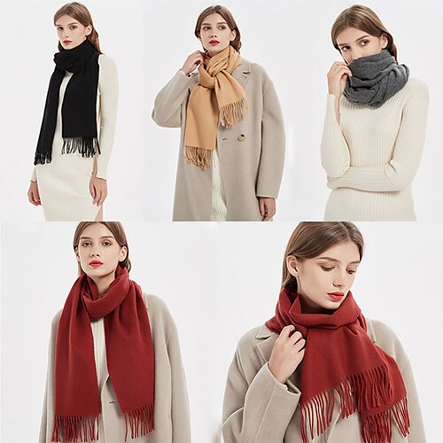 

Women's Scarves Daily Holiday Wool Acrylic Casual Warm Casual / Daily 1 PC