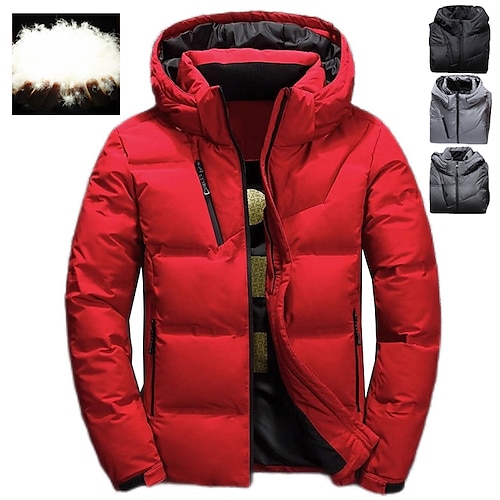 

men's hoodies jacket winter thick warm padded quilted jacket fashion outdoor outwear overcoat ski jacket thermal windproof lightweight outerwear trench coat top camping hunting snowboard