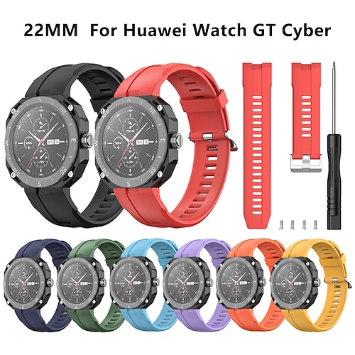 

1 PCS Smart Watch Band Compatible with Huawei Watch GT Cyber Smartwatch Strap Elastic Breathable Adjustable Fit Sport Band Replacement Wristband