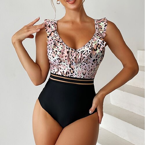 

Women's Swimwear One Piece Monokini Bathing Suits Normal Swimsuit Slim Pure Color Black Yellow Camisole Bodysuit Strap Bathing Suits New Vacation Fashion