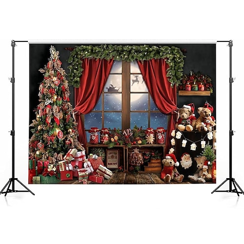 

Christmas Backdrop Winter Tapestry for Photography Gift Scene Xmas Party Decorations Background Christmas Festival Party Banner