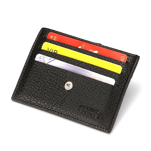 

Men's Retro Wallet PU Leather Embossed Solid Color Daily Office & Career Black