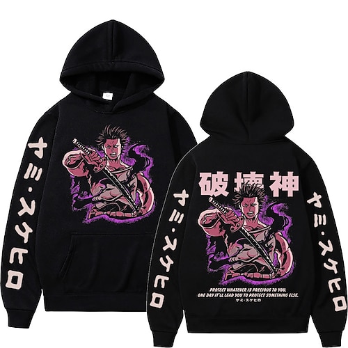 

Inspired by Black Clover Cosplay Hoodie Cartoon Manga Anime Front Pocket Graphic Hoodie For Men's Women's Unisex Adults' Hot Stamping 100% Polyester
