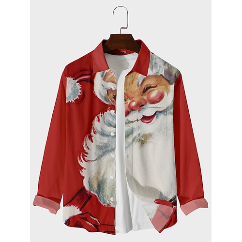 

Santa Claus Blouse / Shirt Masquerade Men's Christmas Christmas Christmas Eve Adults' Party Christmas Polyester Blouse