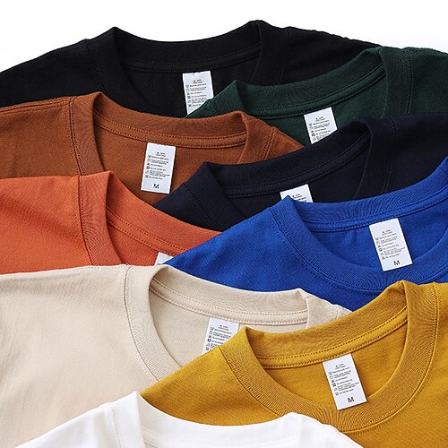 

Women's T shirt Tee Patchwork Solid / Plain Color Basic Classic Round Neck Regular Summer Dark Yellow Darkblue Black Dark Green Dark Coffee
