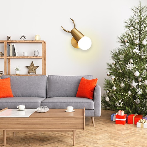 

Indoor Wall Sconce, Coppe Industrial Wall Lamp Retro Indoor Wall Light Fixtures Decor for Hallway Bedside Living Room Bedroom Brass Christmas gift