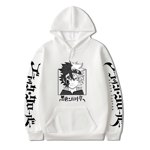 

Inspired by Black Clover Asta Hoodie Cartoon Manga Anime Front Pocket Graphic Hoodie For Men's Women's Unisex Adults' Hot Stamping 100% Polyester