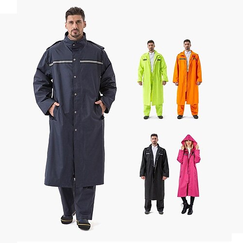 

Thick Oxford Cloth Long Raincoat Men'S Adult Reflective Raincoat Outdoor One-Piece Labor Insurance Raincoat