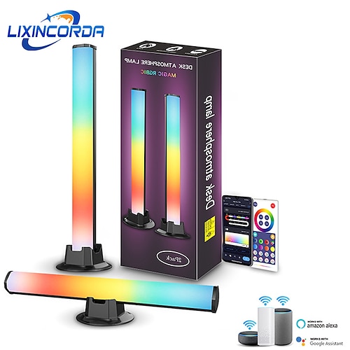 

Desktop Atmosphere Light Tuya Wifi Bluetooth Smart Colourful Competitive Game TV Background Light Bluetooth APP Remote Control USB Power Supply Interior Decorative Light