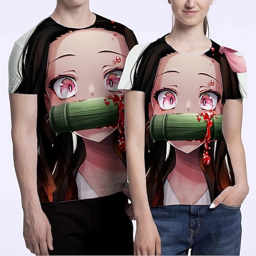 

Demon Slayer: Kimetsu no Yaiba Kamado Nezuko T-shirt Anime Cartoon Anime 3D Harajuku Graphic T-shirt For Men's Women's Unisex Adults' 3D Print 100% Polyester