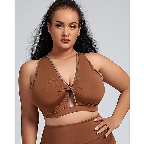 

New Large Sports Bra Women's Back Fitness Yoga Bra Cross Tie Running Bra