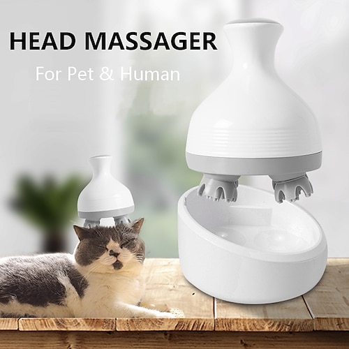 

électrique pour animaux de compagnie masseur de tête humaine multifonctionnel soins de santé pour le cuir chevelu corps épaule cou pet chat chien massage soulager le stress usb rechargeable