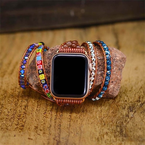 

1PC Smart Watch Band Compatible with Apple iWatch 38/40/41mm 42/44/45/49mm Ultra Series 8 7 6 5 4 3 2 1 SE Handmade Braided Rope for iWatch Smartwatch Strap Wristband Fabric Handmade Multilayer