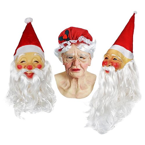 

Christmas Santa Claus Mask Men's Funny Christmas Festival / Holiday Men's Women's Easy Carnival Costumes