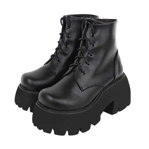

All Gothic Gothic Lolita Punk Lolita Creepers Shoes Vintage 10 cm Black PU Leather Halloween Costumes