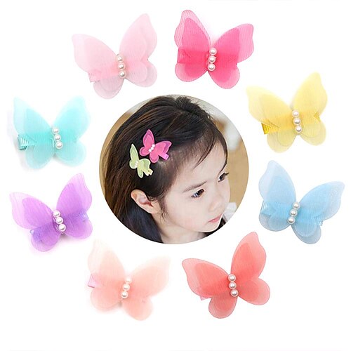 

Kids Girls' Sweet Daily Butterfly Butterly Style / Tulle Hair Accessories Colorful