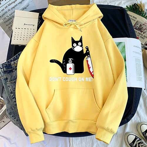 

Inspired by Animal Cat Hoodie Cartoon Manga Anime Front Pocket Graphic Hoodie For Men's Women's Unisex Adults' Hot Stamping 100% Polyester Casual Daily