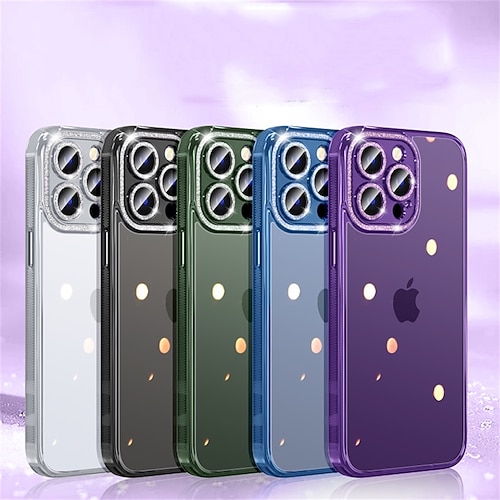 

Phone Case For Apple Classic Series iPhone 14 Pro Max iPhone 14 Pro iPhone 14 Plus iPhone 13 12 Pro Max Bumper Frame Plating Full Body Protective Glitter Shine TPU