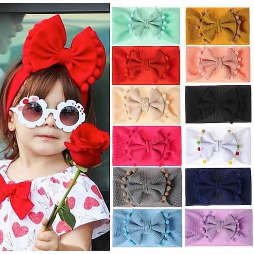 

Kids Girls' Basic Casual / Daily Solid Color Cotton Hair Accessories Light Pink / Light Purple / Wine Red One-Size