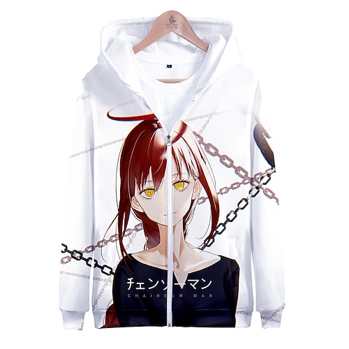 

Inspired by Chainsaw Man Power Cartoon Manga Outerwear Anime Front Pocket Graphic Outerwear For Men's Women's Unisex Adults' 3D Print 100% Polyester Casual Daily