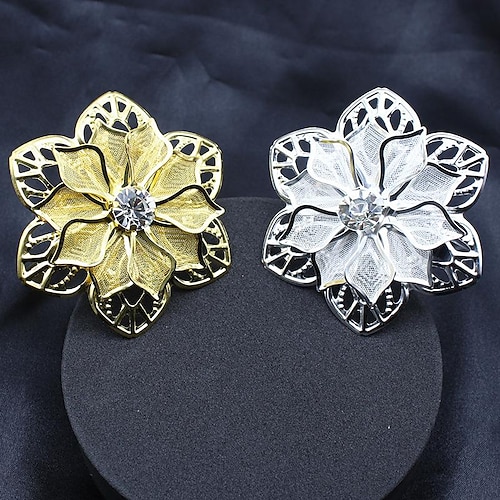 

rhinestone petal gold and silver napkin ring western restaurant napkin buckle hotel wedding silver flower napkin ring