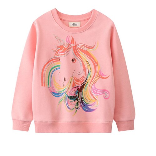 

Toddler Girls' Sweatshirt Cartoon School Long Sleeve Adorable 3-7 Years Winter Pink