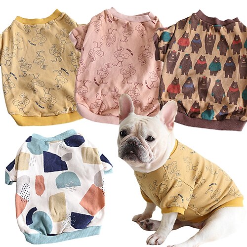 

Japanese Thin Velvet Cartoon Sweater Cute Cotton Fat Dog Clothes Gaffey Kokie Ying Bug