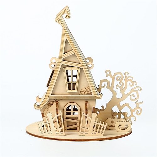 

3D Wooden Puzzles DIY Model The Witch's House Puzzle Toy Gift for Adults and Teens Christmas/Birthday Gift