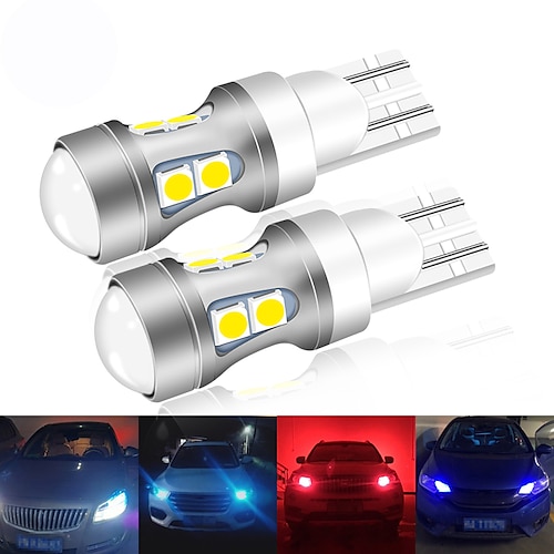 

2PCS T10 W5W LED Canbus High Power Car Clearance Wedge Side Light Interior Dome Reading Lamps 12V 6000K No Error White