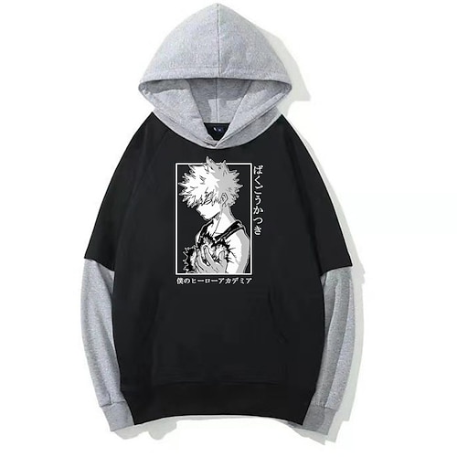 

Inspired by My Hero Academia Bakugou Katsuki Hoodie Cartoon Manga Anime Graphic Hoodie For Men's Women's Unisex Adults' Hot Stamping 100% Polyester Street Daily