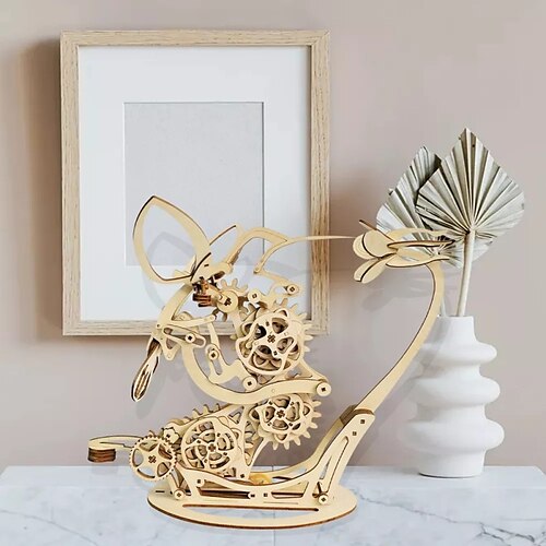

DIY Mechanical Hummingbird Model 3D Puzzle Assembling Toys For Kids and Adult Jigsaw Puzzle Wooden Crafts Decoration