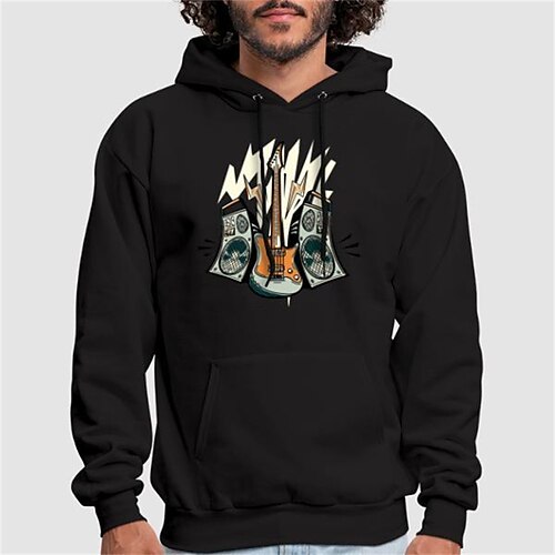 

Inspired by Punk Gothic rock roll Hoodie Cartoon Manga Anime Front Pocket Graphic Hoodie For Men's Women's Unisex Adults' Hot Stamping 100% Polyester